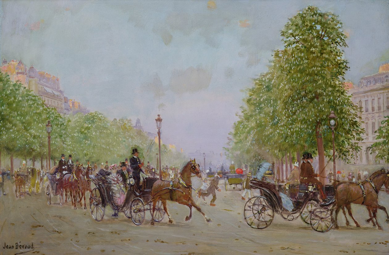 A sétány a Champs-Elysees-n alkotó: Jean Beraud