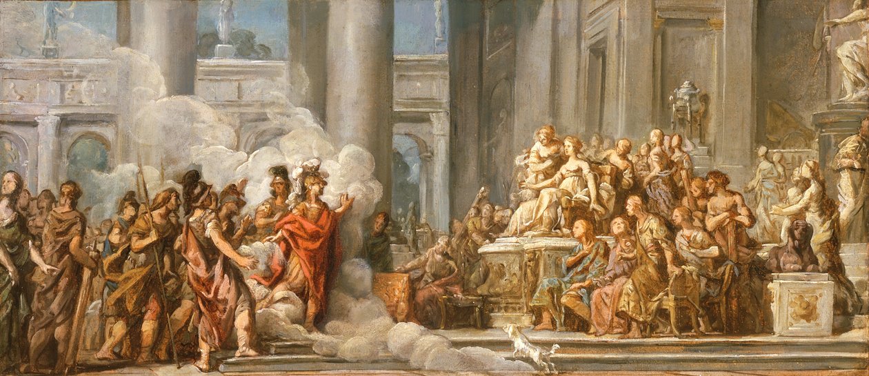 Aeneas érkezése Karthágóba, 1772-4 alkotó: Jean Bernard Restout