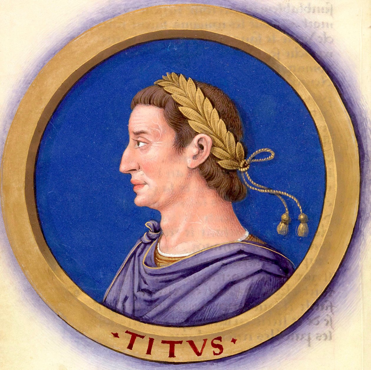 A tizenkét Caesar leírása alakjaikkal 11-Titus alkotó: Jean Bourdichon