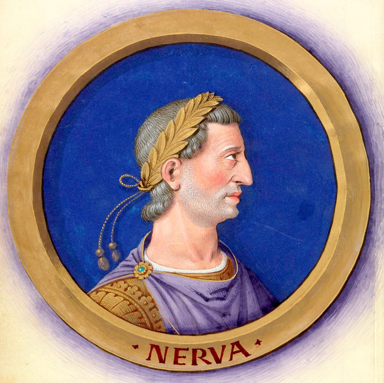 A tizenkét Caesar leírása figuráikkal 13-Nerva alkotó: Jean Bourdichon