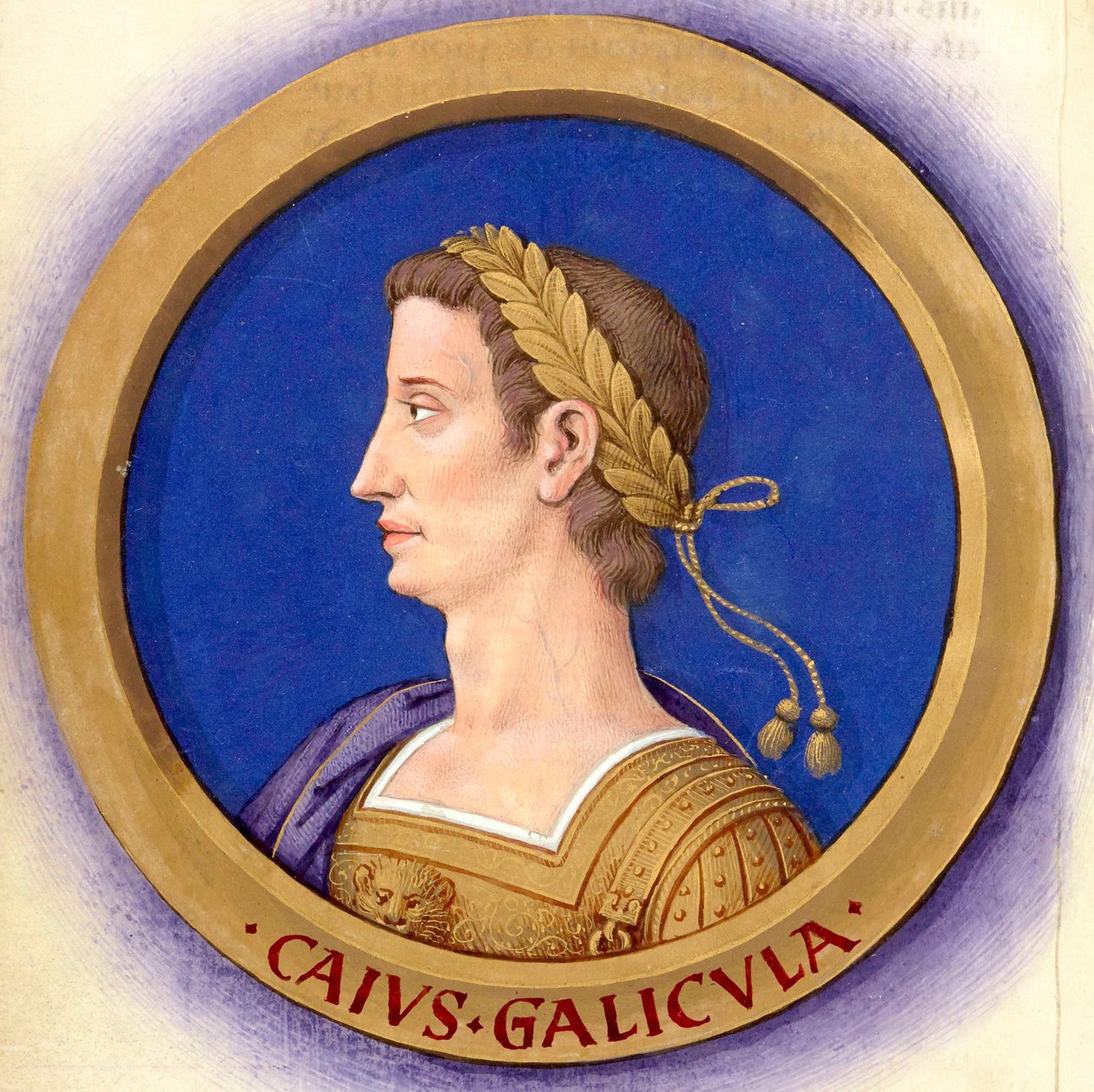 A tizenkét Caesar leírása figuráikkal 4-Caligula alkotó: Jean Bourdichon