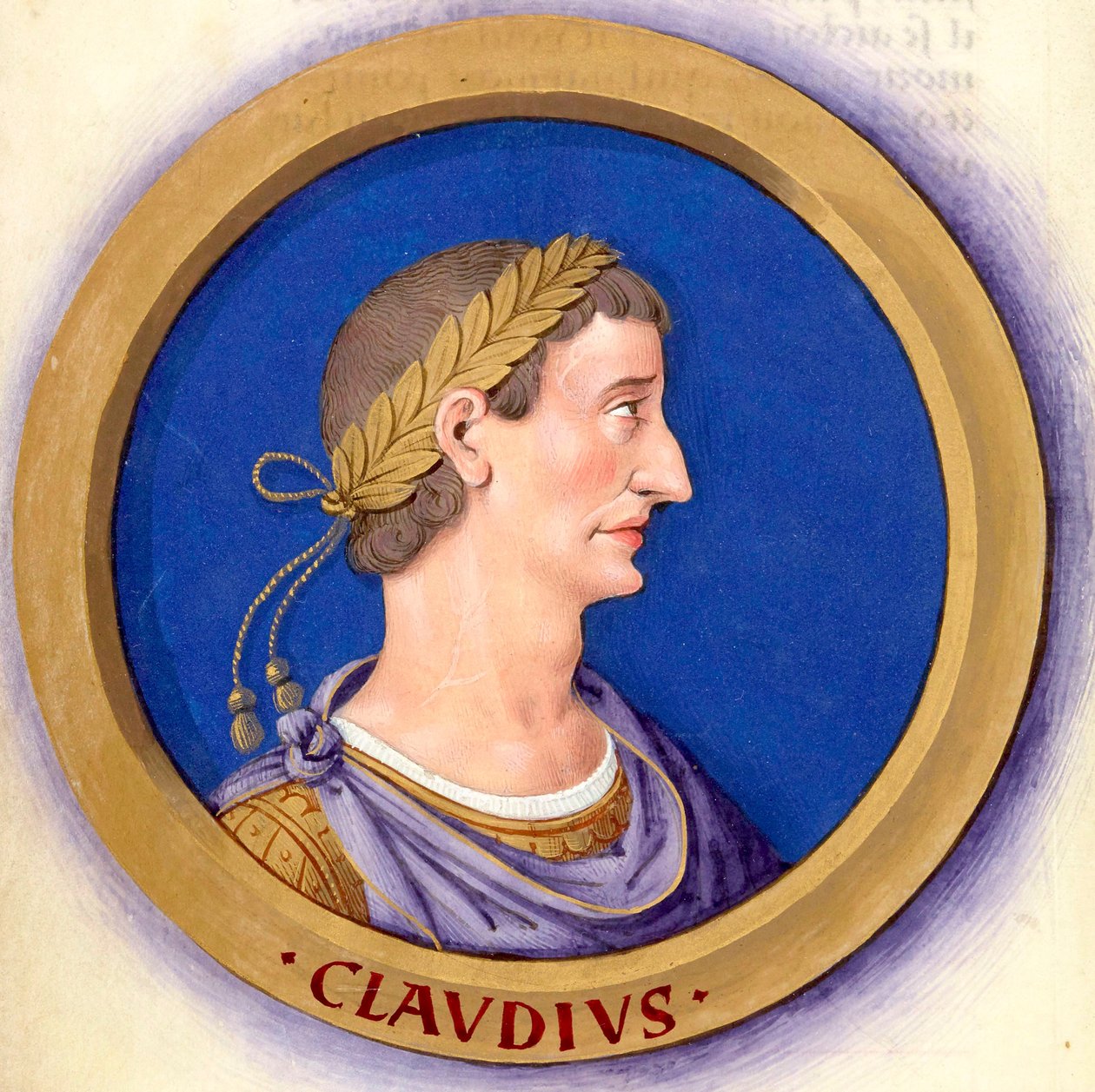 A tizenkét Caesar leírása figuráikkal 5-Claudius alkotó: Jean Bourdichon
