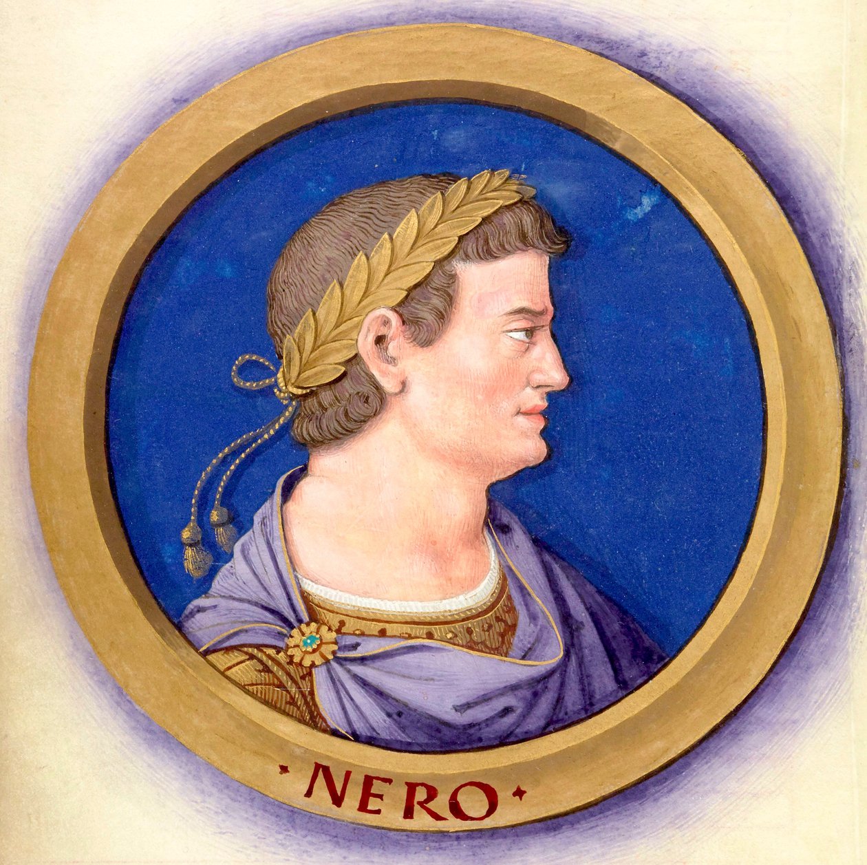 A tizenkét Caesar leírása figuráikkal 6-Nero alkotó: Jean Bourdichon