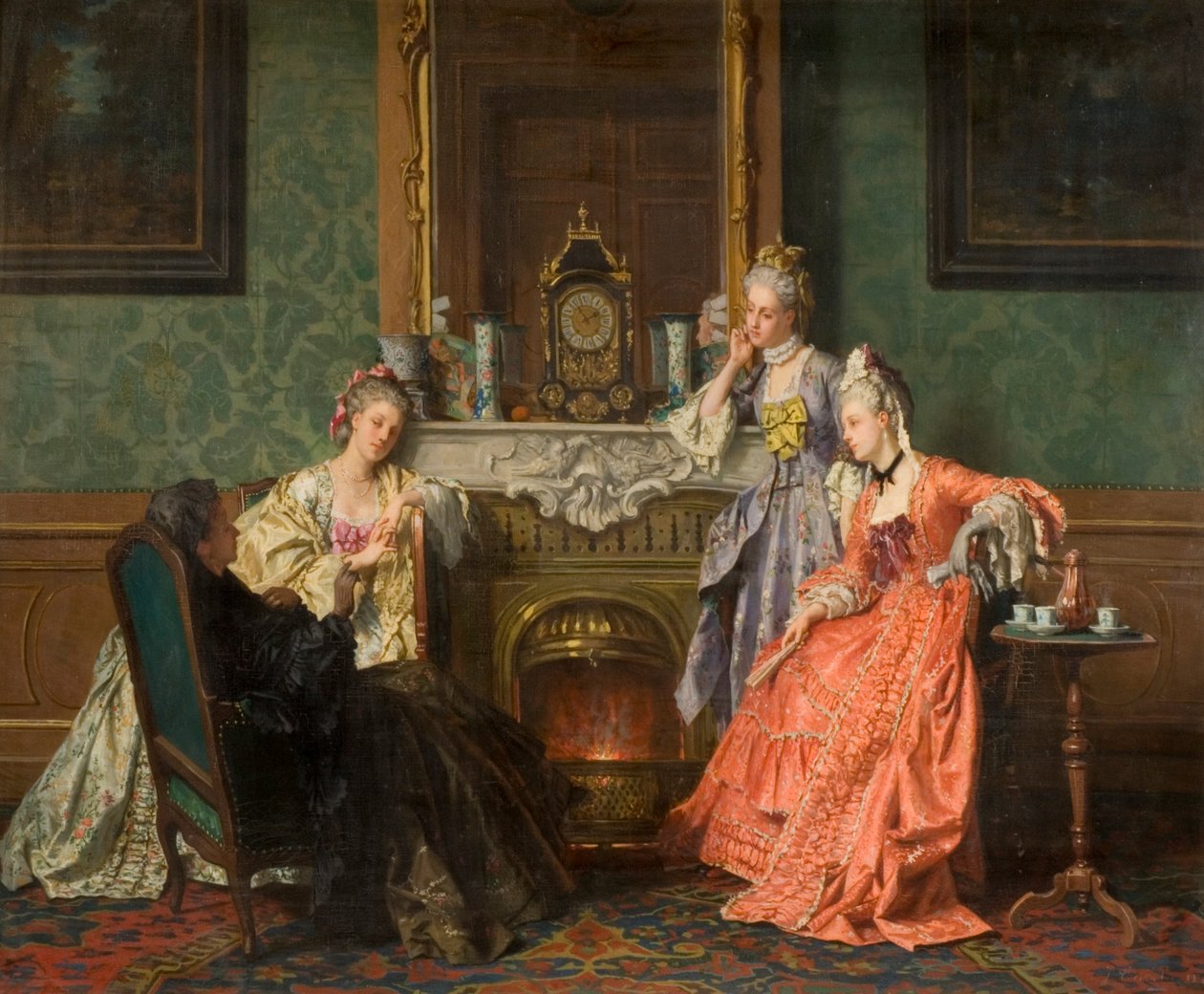 Délutáni tea, 1879 alkotó: Jean Carolus