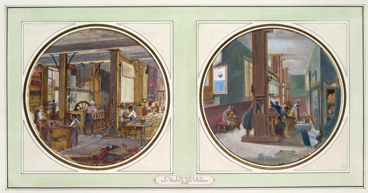 The Gobelins Workshop, 1840 (lásd még: 176257) alkotó: Jean Charles Develly