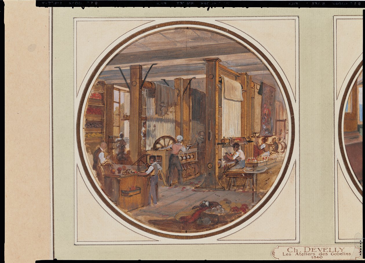 The Gobelins Workshop, 1840 (lásd még: 27889) alkotó: Jean Charles Develly