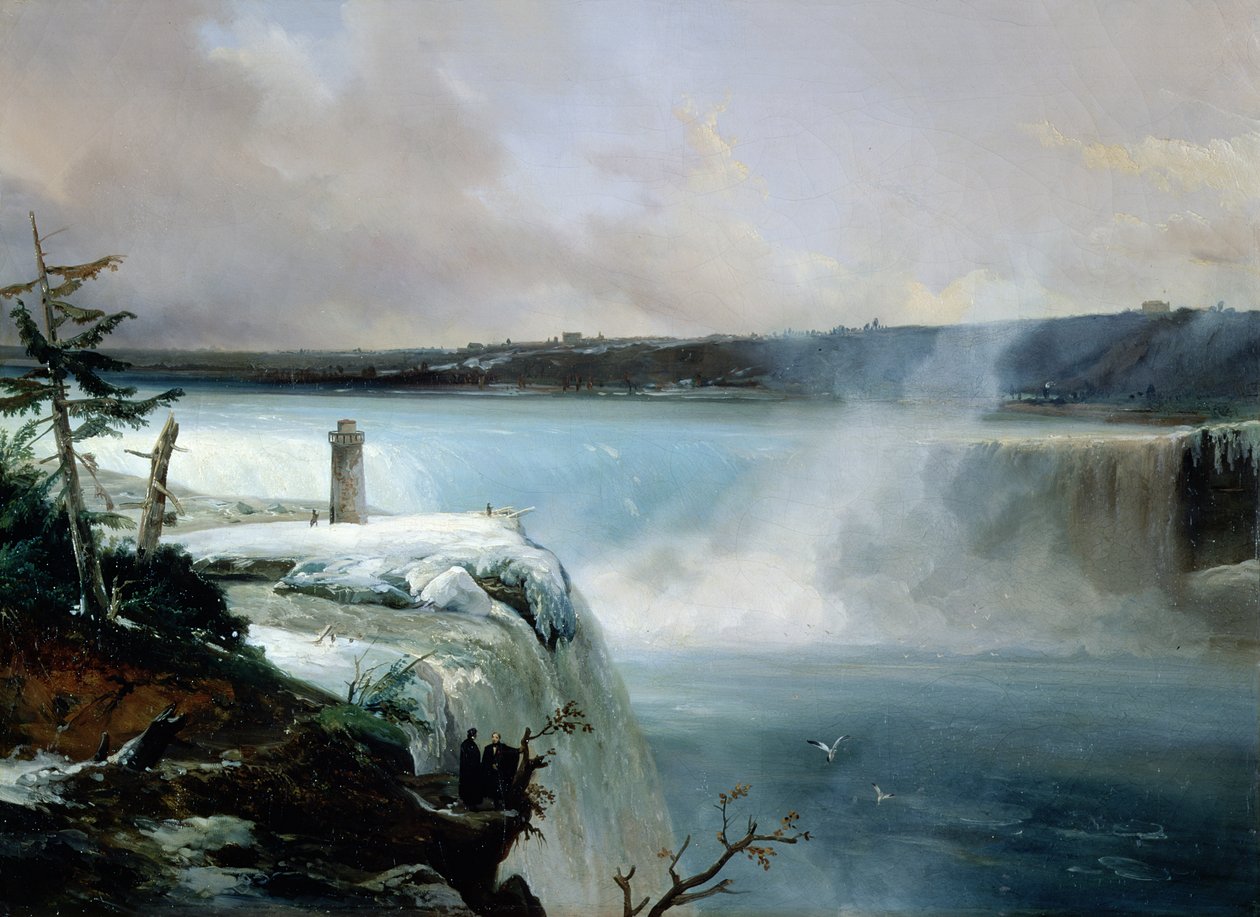 Niagara-vízesés, 1837-40 körül alkotó: Jean Charles Joseph Rémond