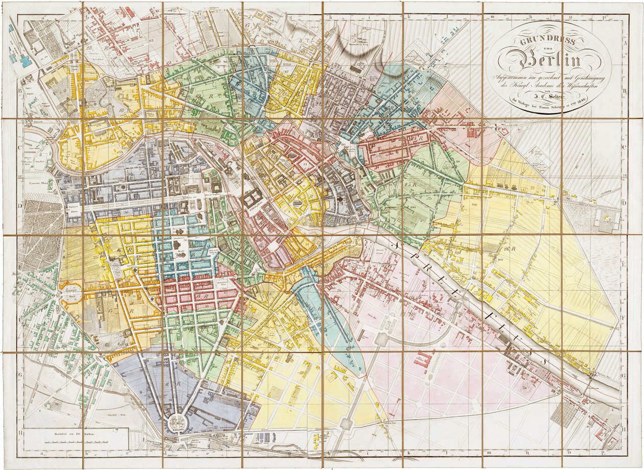 Berlin alaprajza A Königl engedélyével készült és rajzolt. Tudományos Akadémia, J.C.Selter. alkotó: Jean Chrétien Selter