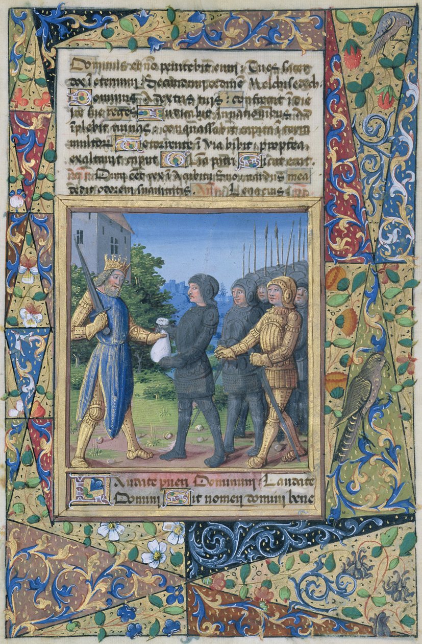 Ms Lat. Q.v.I.126 f.37 Salamon király alattvalói tisztelgésben, „Louis d