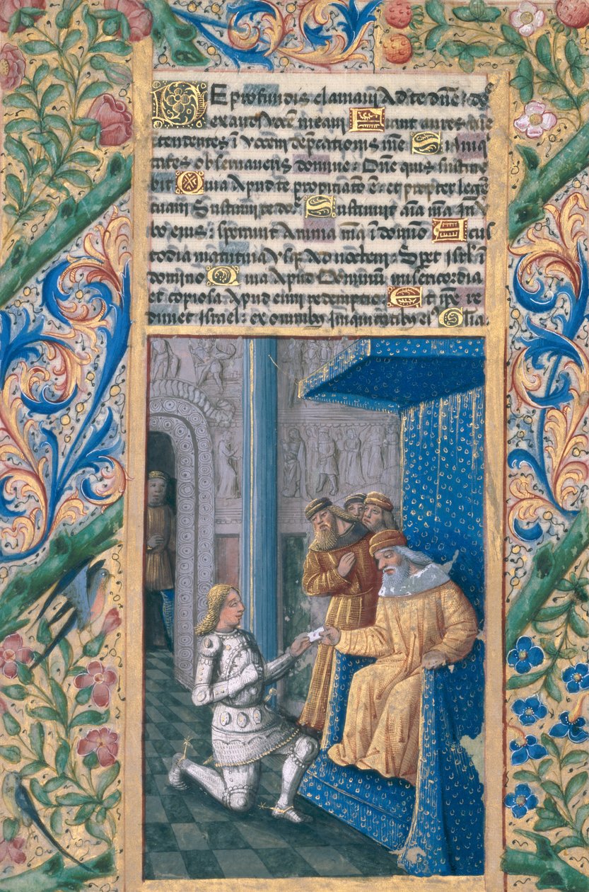 Ms Lat. Q.v.I.126 f.58v Dávid halálba küldi Uriást, Louis d