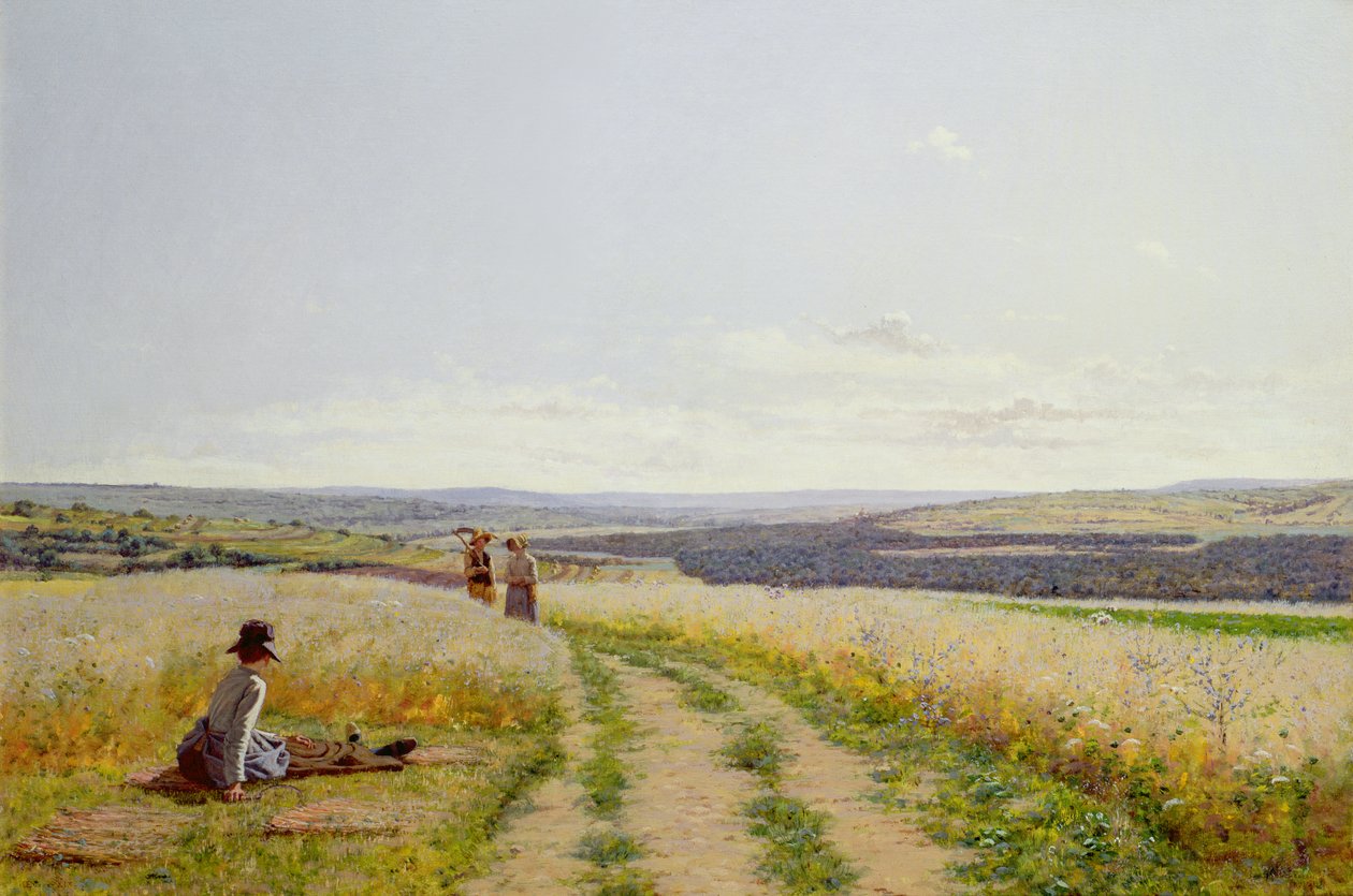 Lány a mezőkön alkotó: Jean F. Monchablon