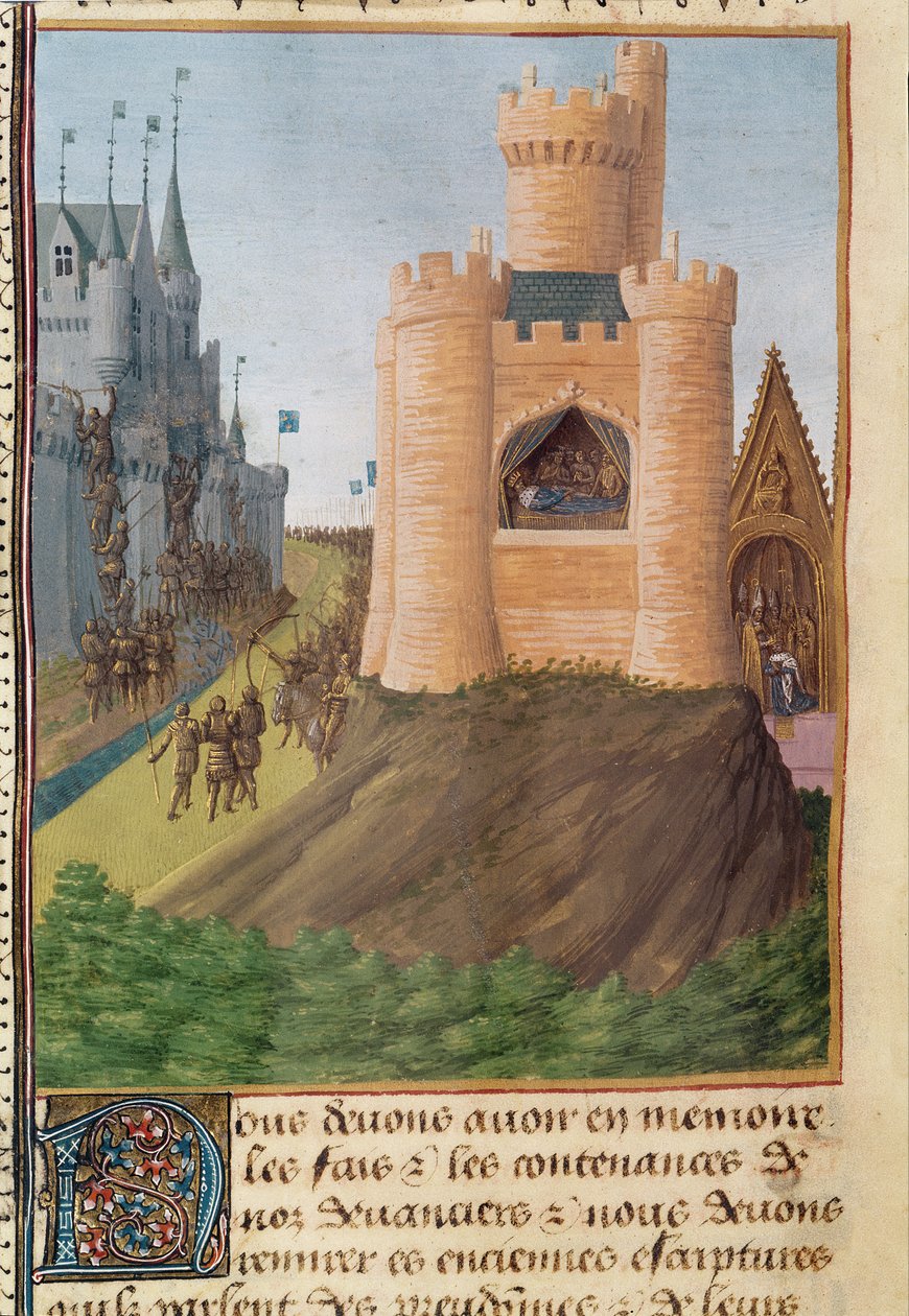 Ms Fr 6465 f.251 VIII. Lajos (1187-1226) francia király halála, a Les Grandes Chroniques de France-ból, 1460 körül alkotó: Jean Fouquet