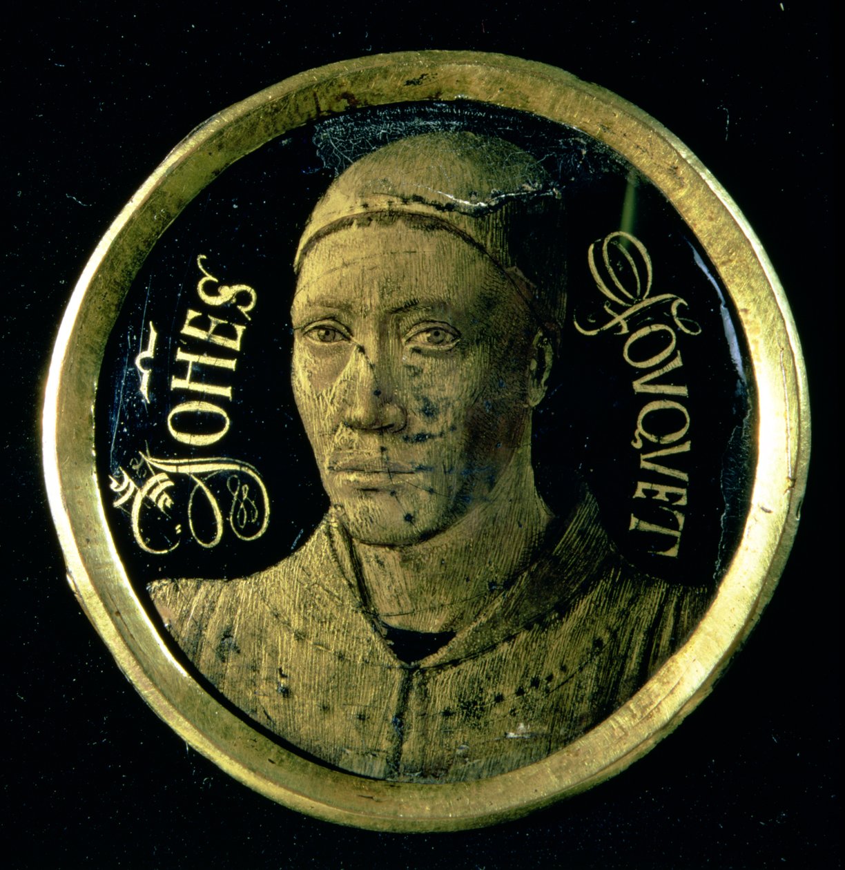 Önarckép medalion, 1450 körül (zománc rézre) alkotó: Jean Fouquet