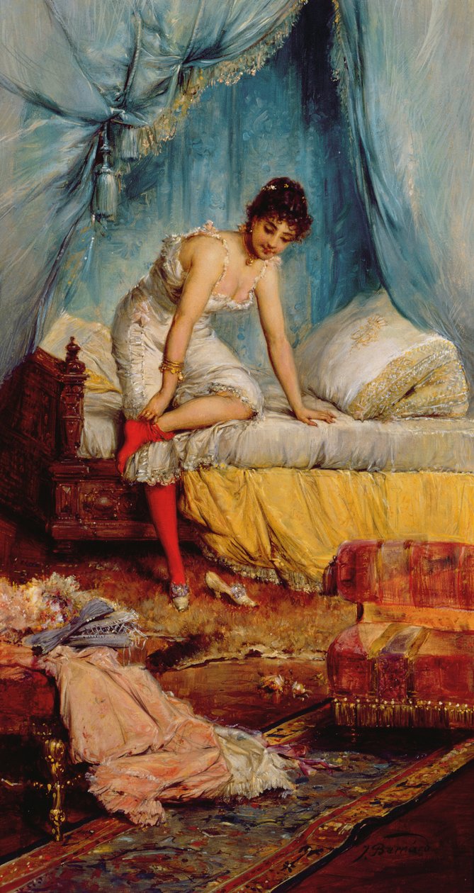 Fiatal nő vetkőzik alkotó: Jean Francois Armand Felix Bernard