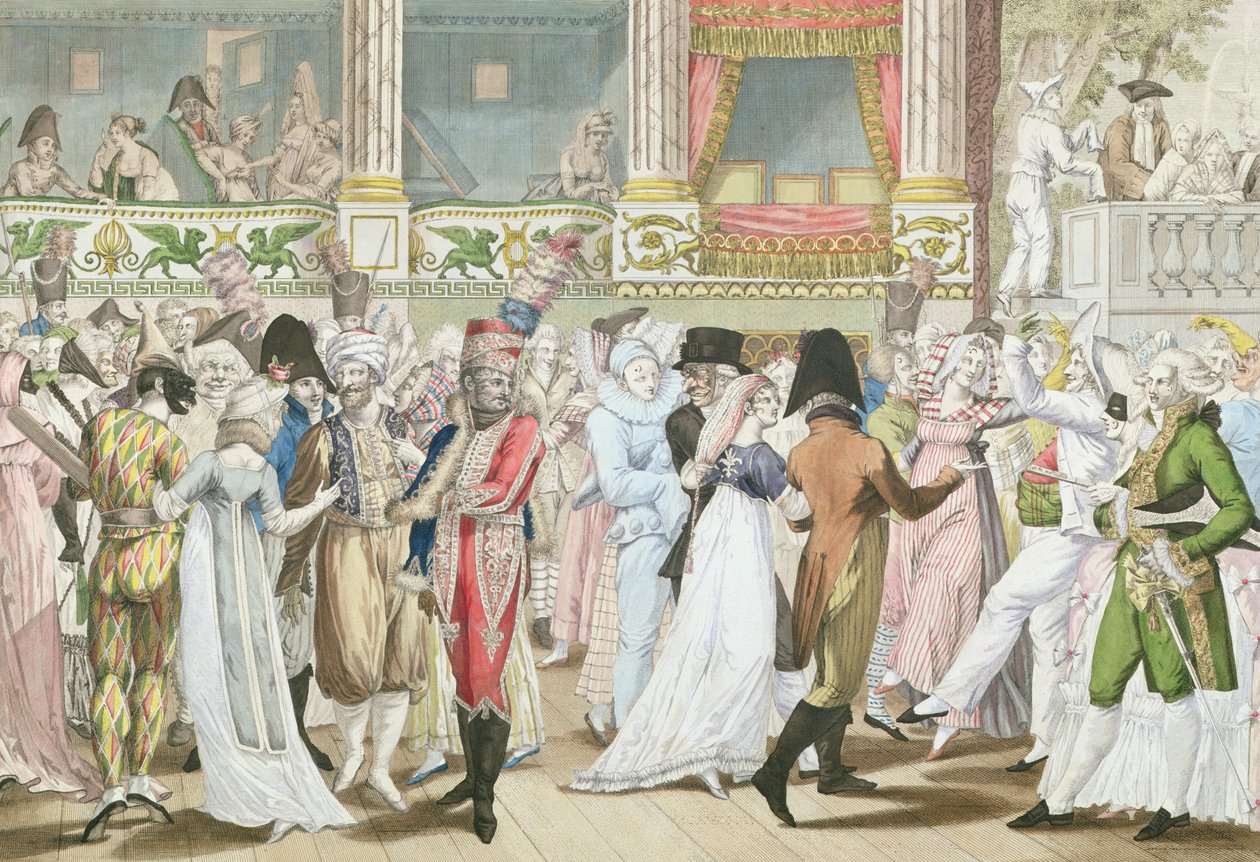 Jelmezbál az Operában, 1800 után alkotó: Jean Francois Bosio