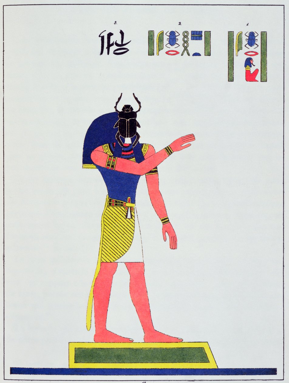 Az isten, Khepri, 1823 alkotó: Jean Francois Champollion