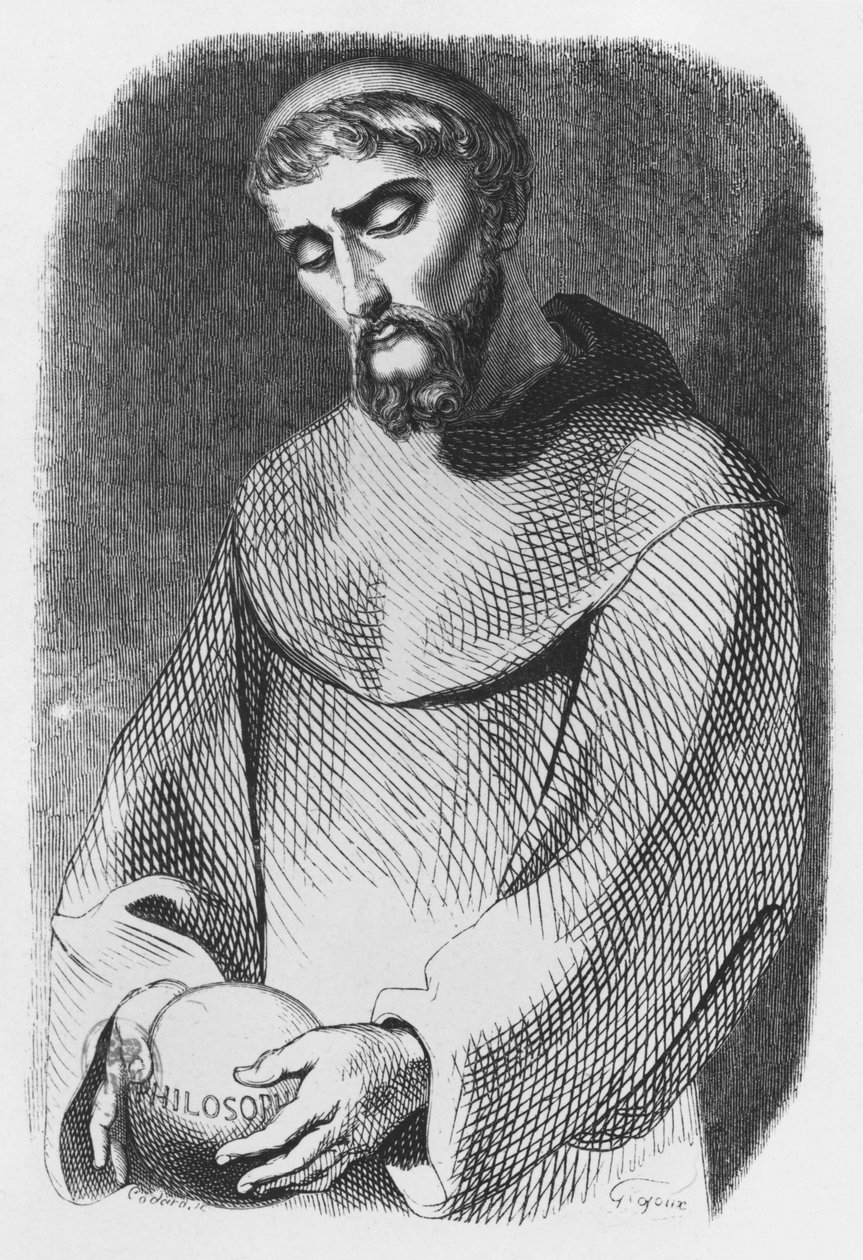Abelard mint szerzetes Saint-Gildas-de-Rhuys-ban, illusztráció a "Lettres d