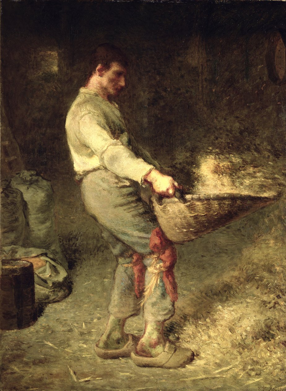 A Winnower, 1866-68 alkotó: Jean Francois Millet
