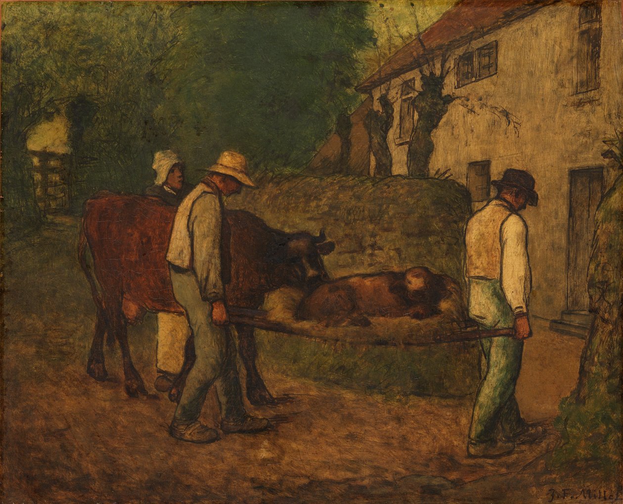 Hozd haza a mezőkön született borjút alkotó: Jean Francois Millet