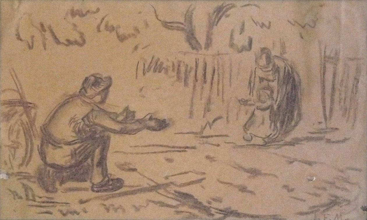 Előkészítő tanulmány az első lépésekhez alkotó: Jean Francois Millet
