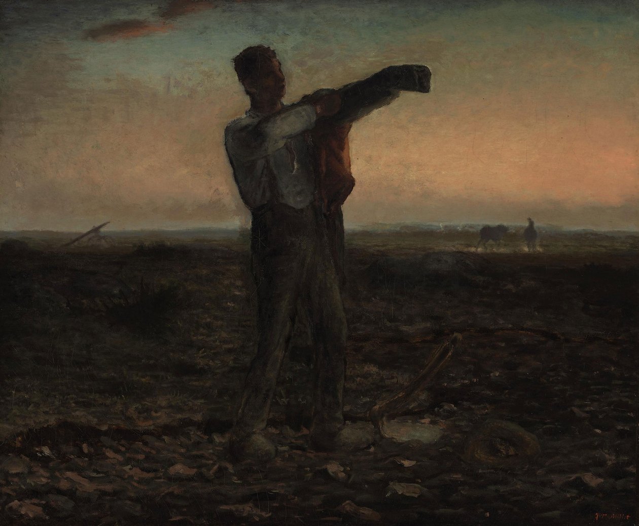 A nap vége, esti hatás alkotó: Jean Francois Millet