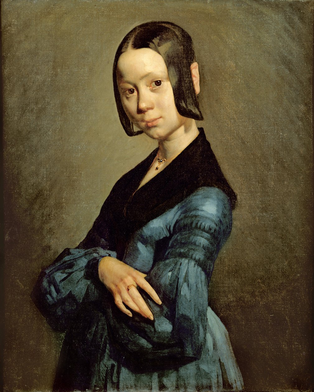 Pauline Ono (1821-44) kékben, 1841-42 alkotó: Jean Francois Millet