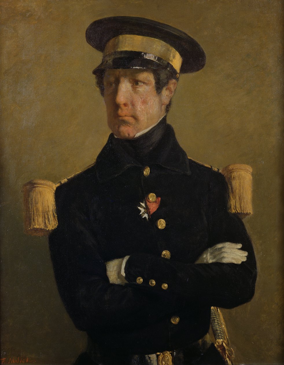 Pierre Claude Aimable Gachot, haditengerészeti hadnagy, c. 1845 alkotó: Jean Francois Millet