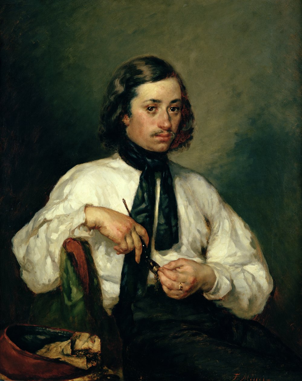 Armand Ono portréja, a The Man with the Pipe, 1843 alkotó: Jean Francois Millet