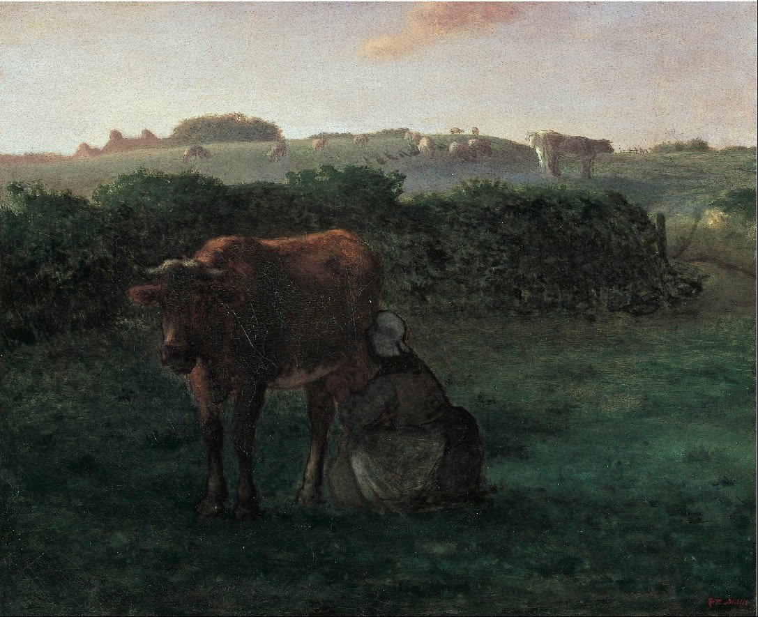 Tehenet fejő nő alkotó: Jean Francois Millet