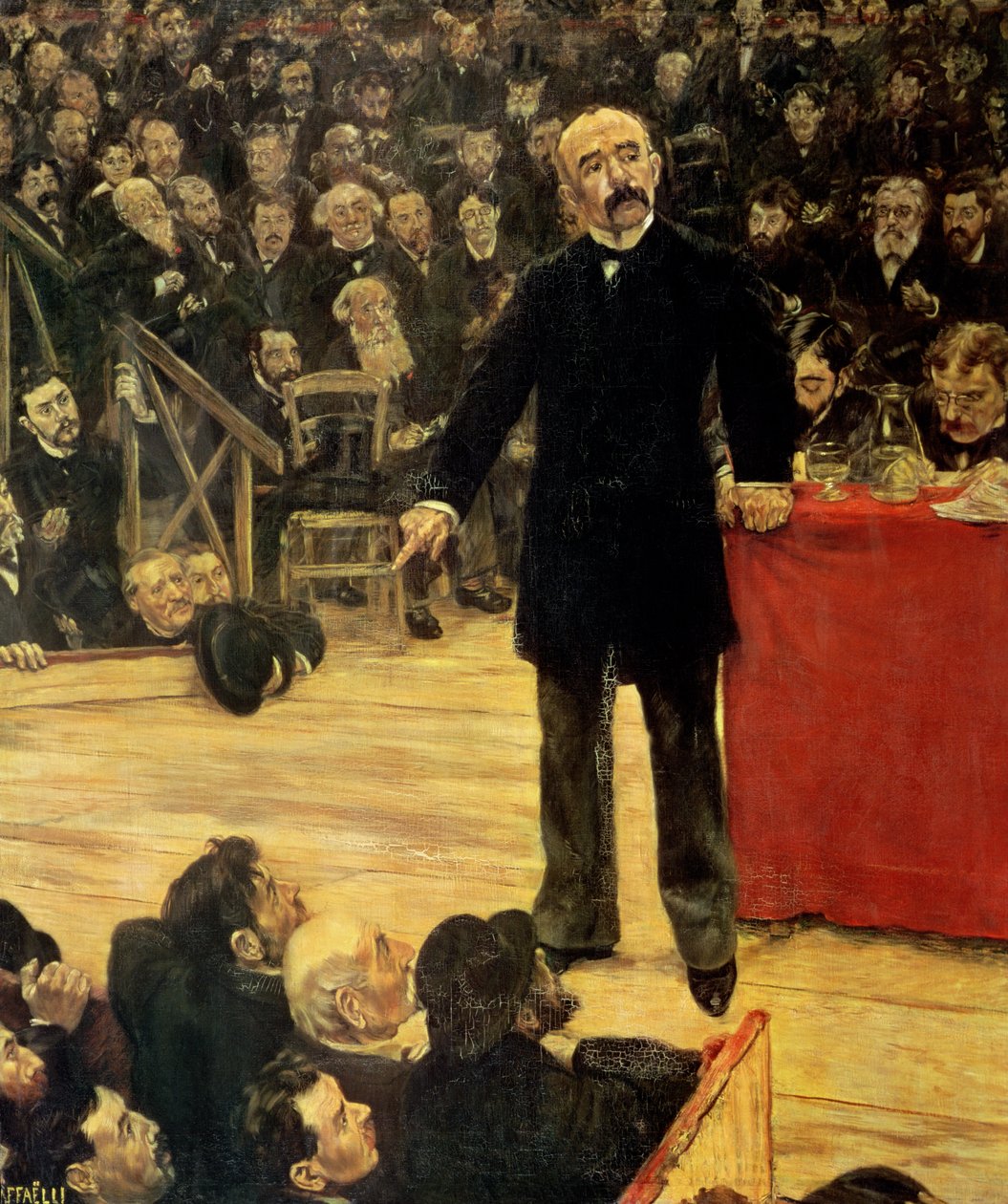 Georges Clemenceau (1841-1929) Beszédet mond a Cirque Fernandóban, 1883 alkotó: Jean Francois Raffaelli
