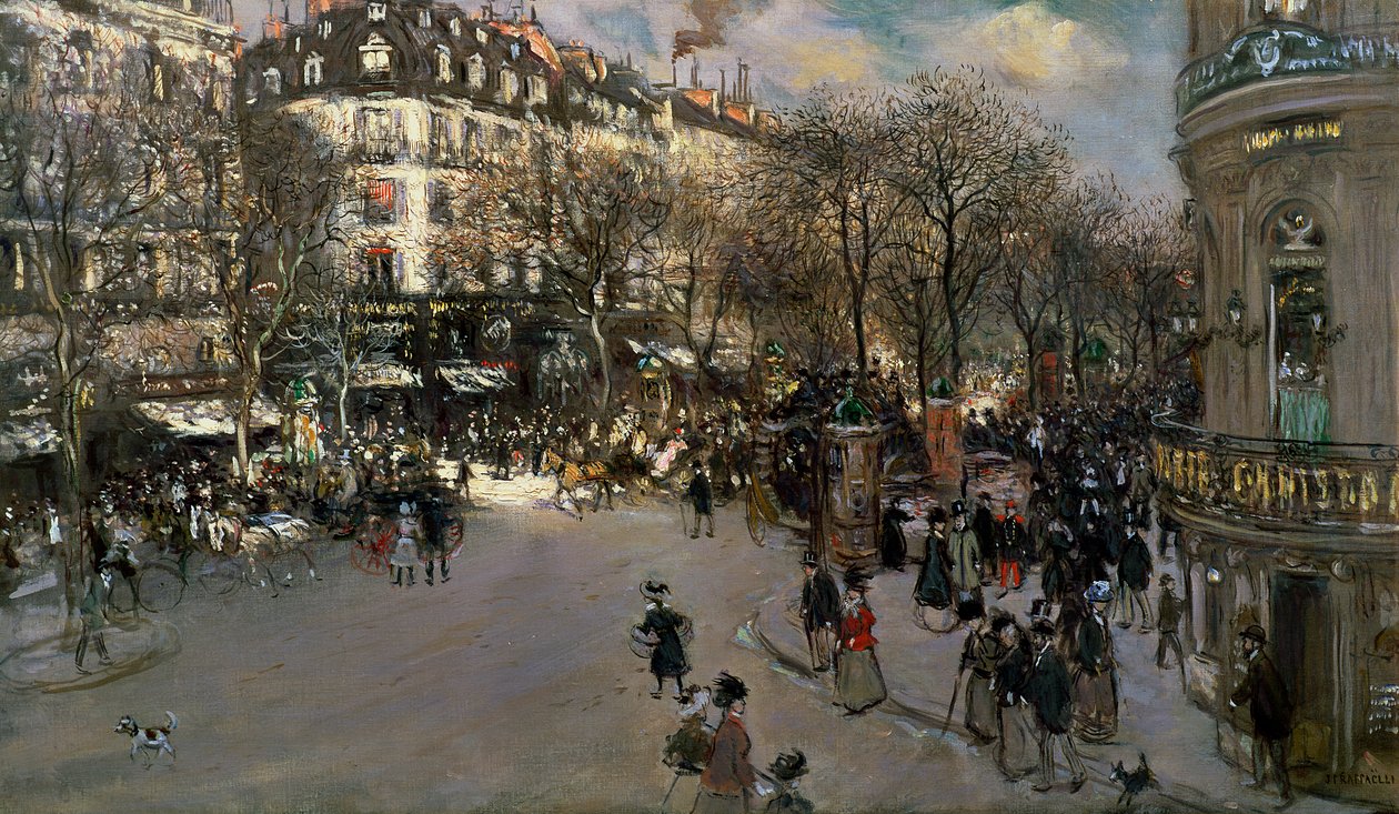 A Boulevard des Italiens, 1900 körül alkotó: Jean Francois Raffaelli
