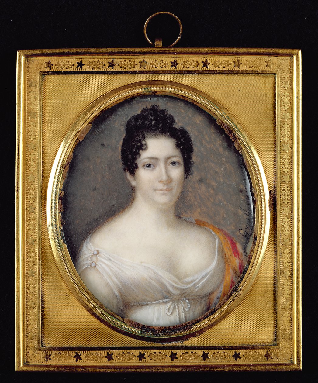 Mademoiselle Mars (1779-1847) 1819 (olaj, elefántcsont) alkotó: Jean Francois Strasbeaux