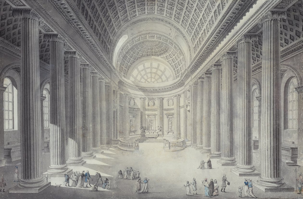 Saint-Philippe-de-Roule, Párizs (toll és tinta, wc, papír) alkotó: Jean Francois Therese Chalgrin