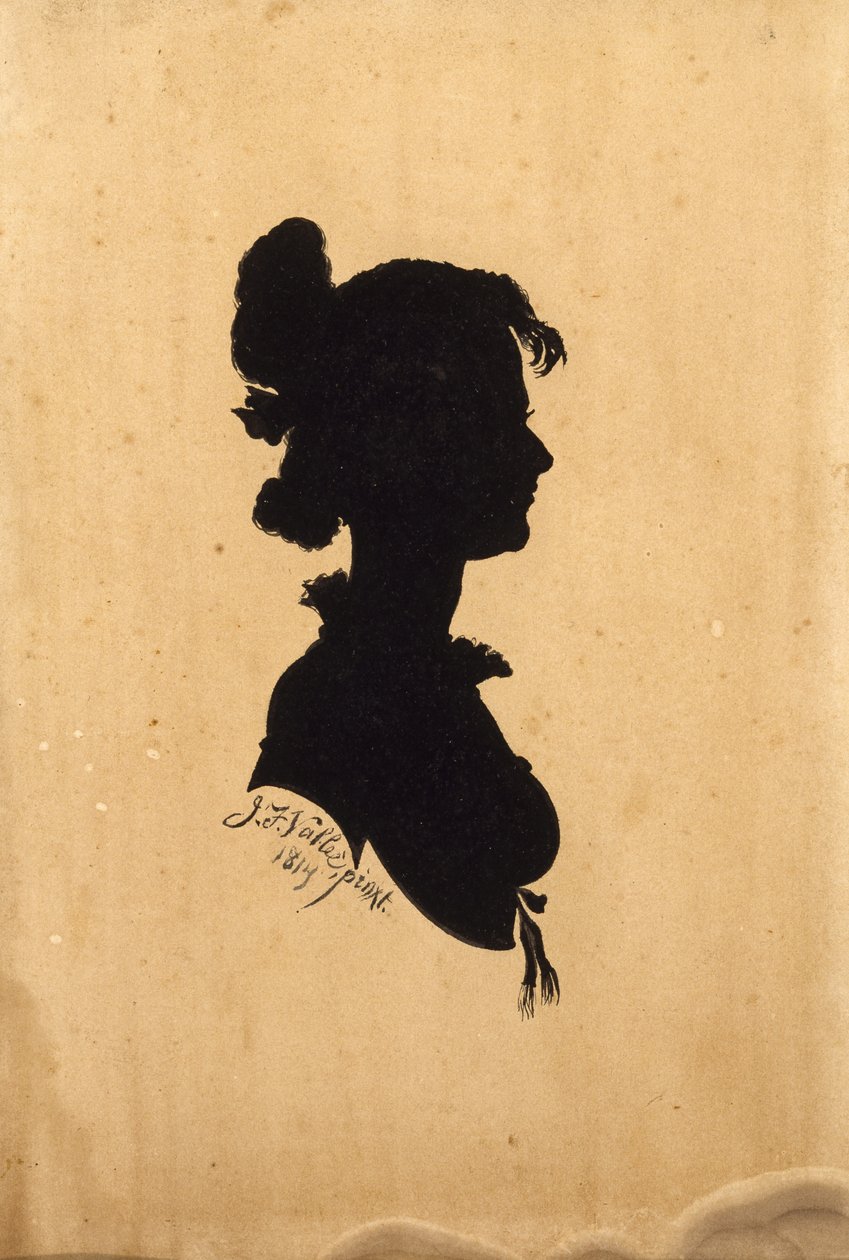 Madame Olivette Sterne sziluettje, 1814 (tinta, karton) alkotó: Jean Francois Vallee