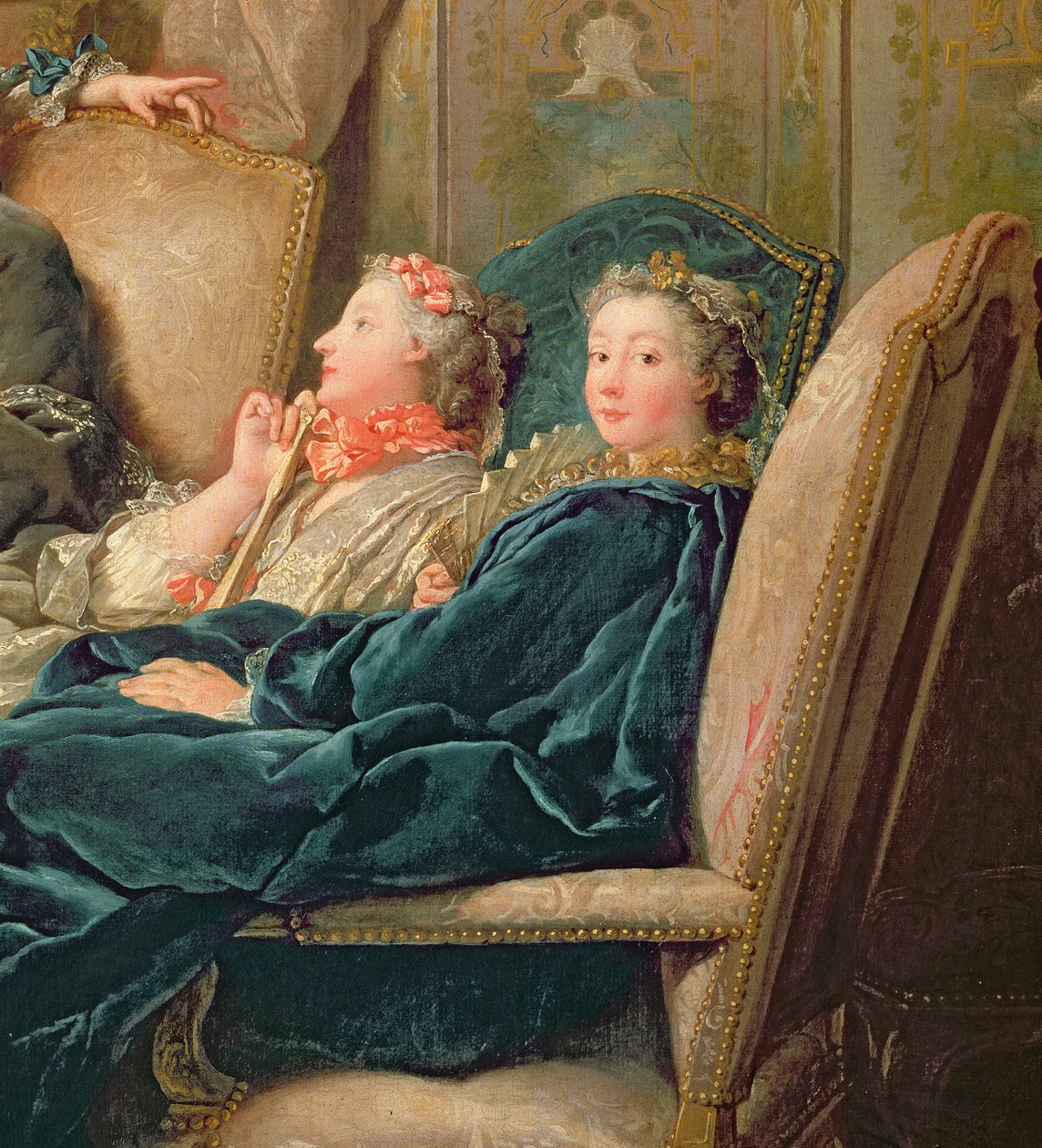The Reading from Moliere, 1728 körüli részlet a 29516-ból alkotó: Jean François de Troy
