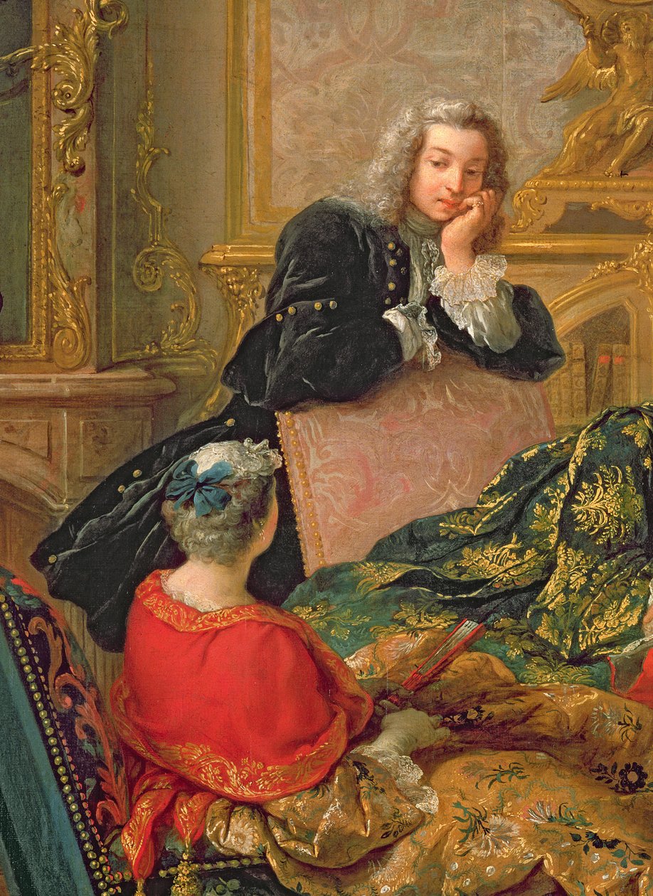 The Reading from Moliere, 1728 körüli részlet a 29516-ból alkotó: Jean François de Troy