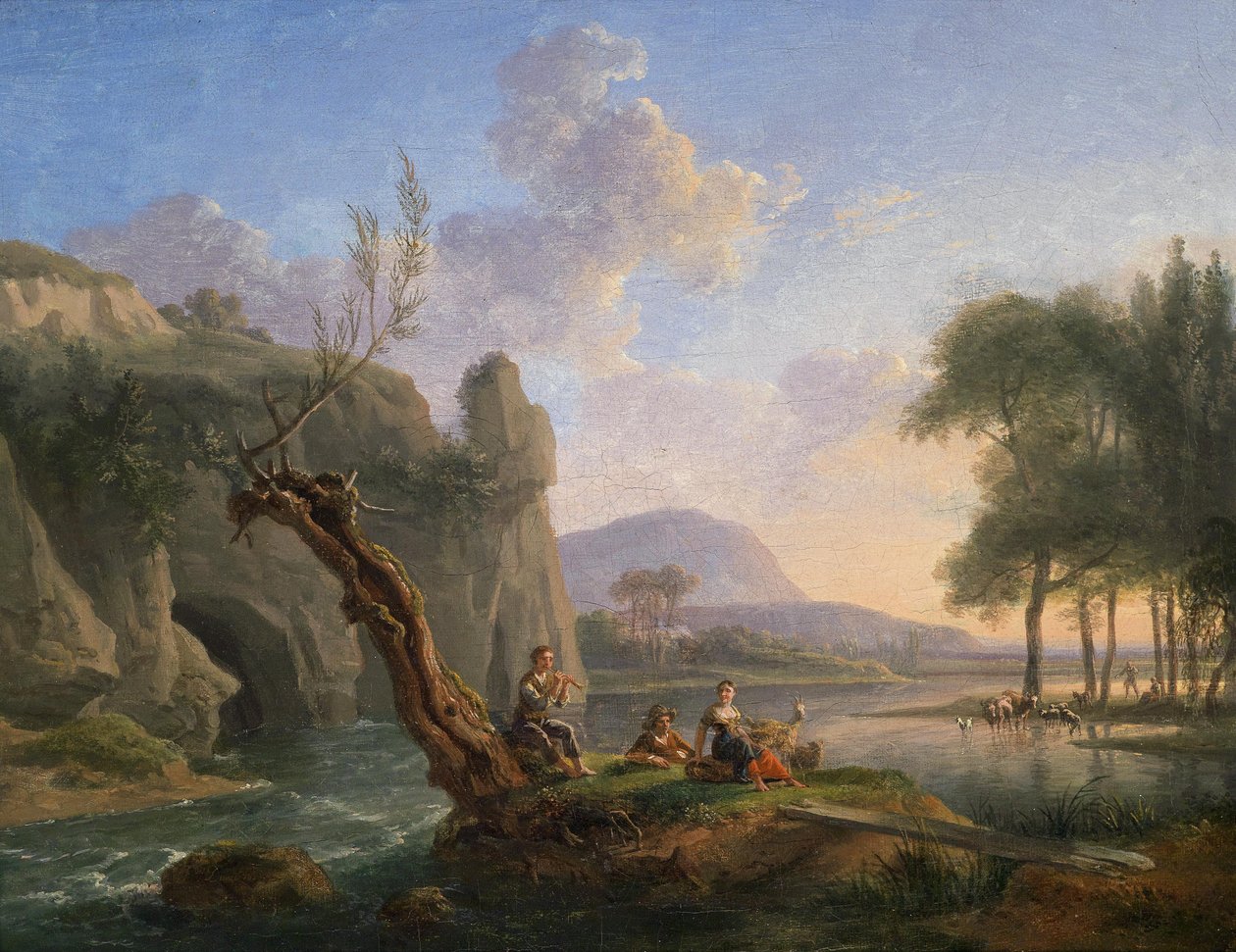 Pásztori idill a folyón alkotó: Jean François Duval