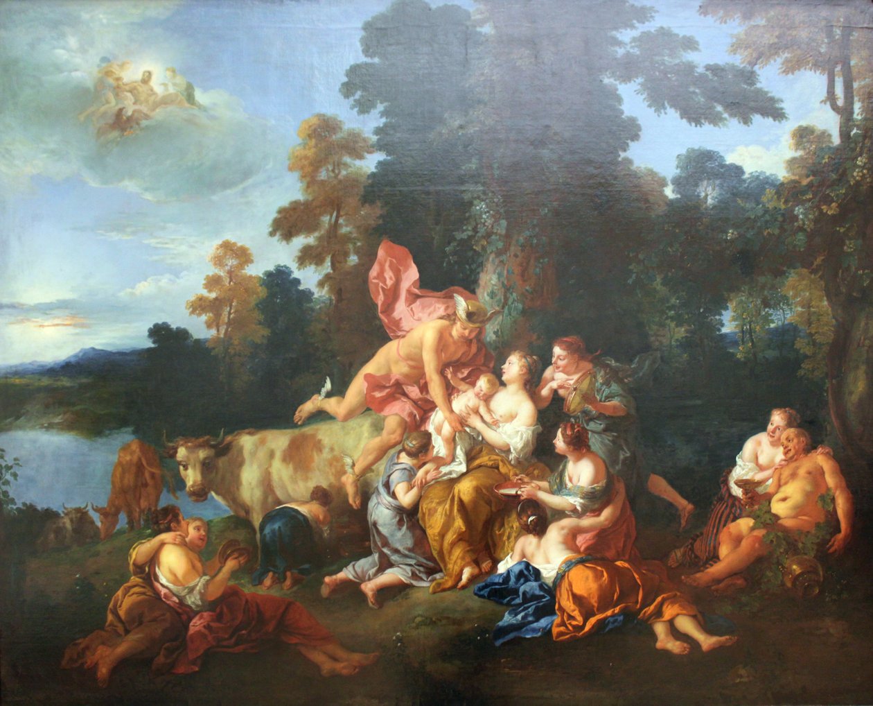 Bacchus oktatása alkotó: Jean François de Troy