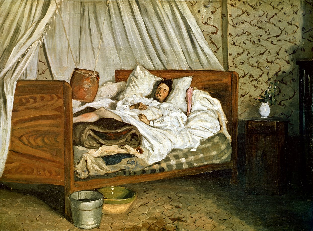 A rögtönzött mentőautó, Monet festő megsebesült Chailly-en-Biere-ben, 1865 alkotó: Jean Frederic Bazille