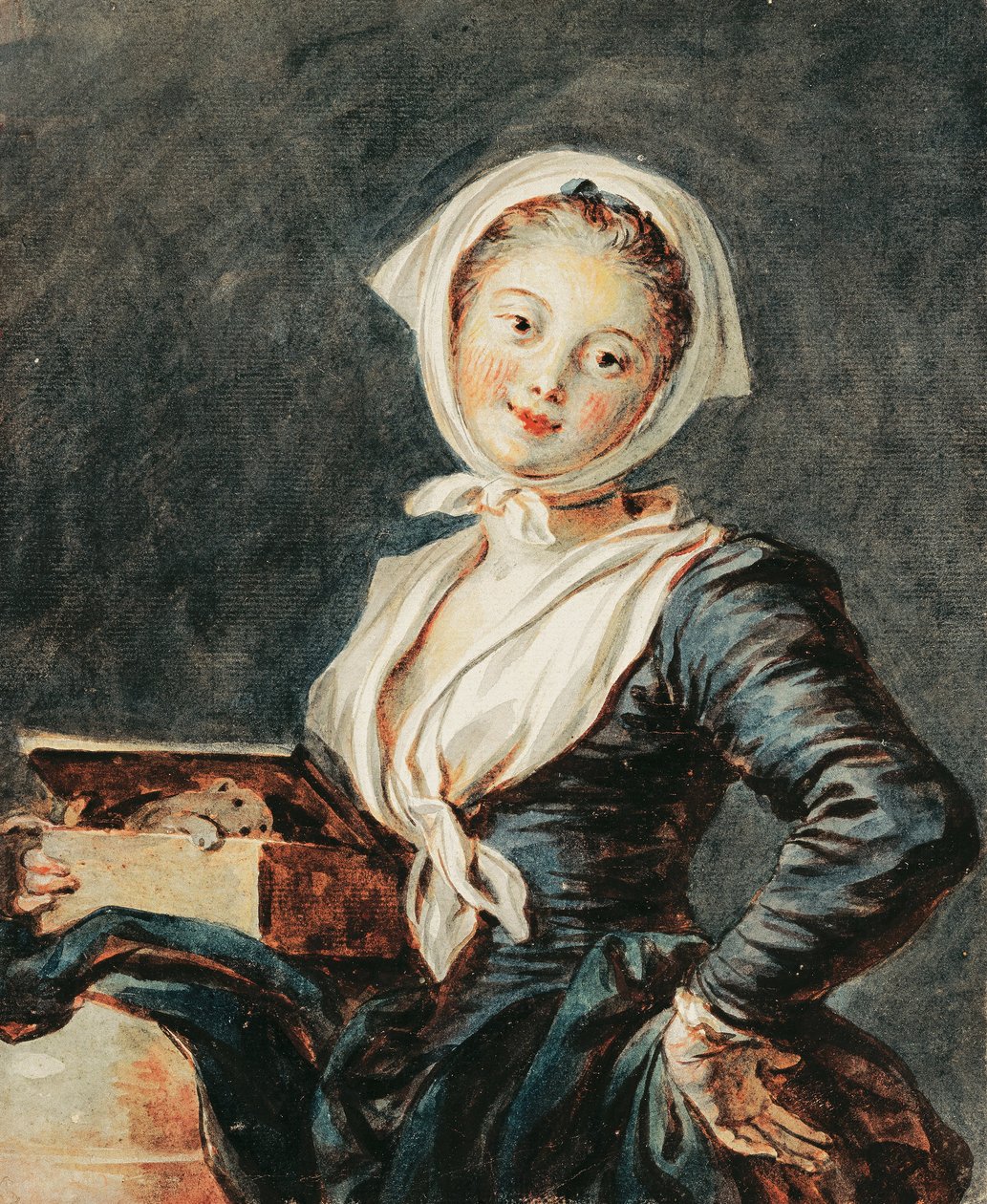 A lány a mormotával alkotó: Jean Honore Fragonard