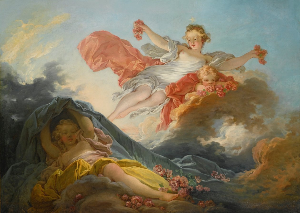 Aurora istennő diadalmaskodik az éjszakán alkotó: Jean Honore Fragonard