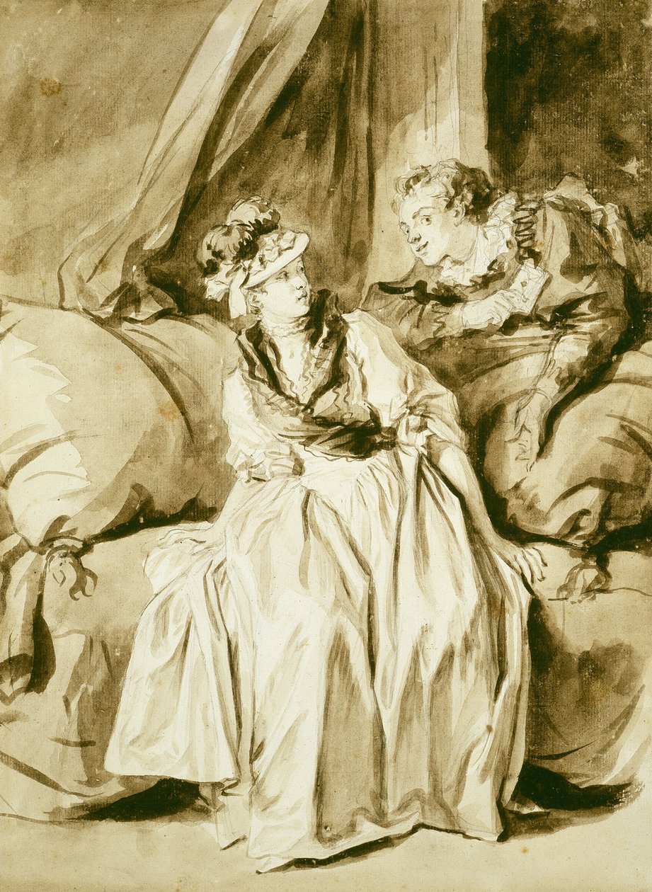 A levél vagy a spanyol beszélgetés alkotó: Jean Honore Fragonard