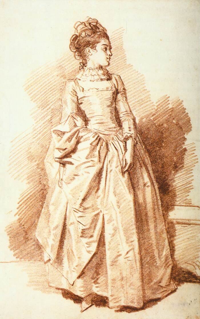 Fiatal nő állva alkotó: Jean Honore Fragonard