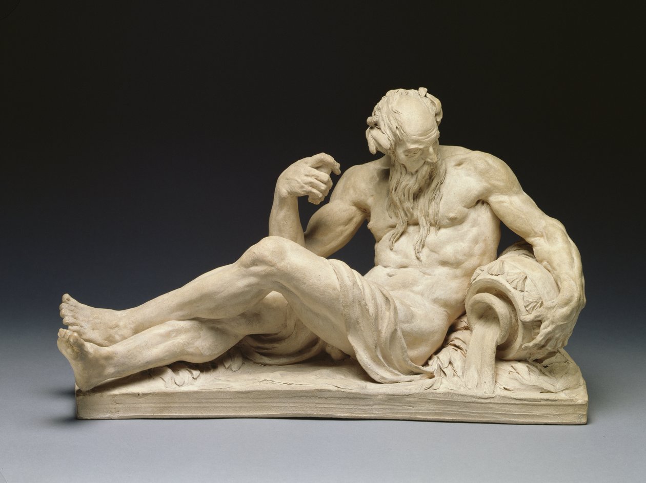 Folyóisten (elölnézet) 1755 körül (terrakotta) (hátulnézet lásd 66077) alkotó: Jean Jacques Caffieri