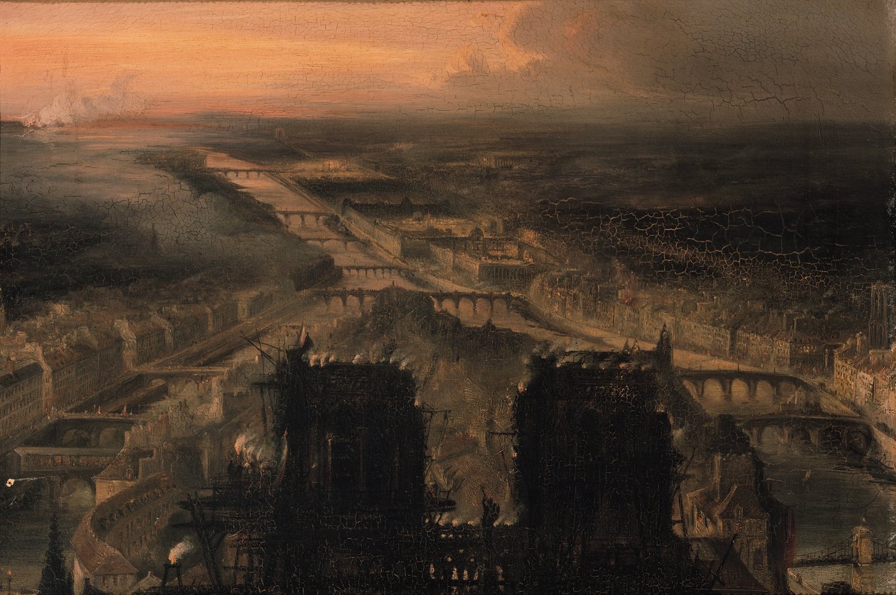 A Notre Dame kivilágítása Louis-Napoleon Bonaparte herceg (1808-73) köztársasági választásának megünneplésére, 1850 után alkotó: Jean Jacques Champin