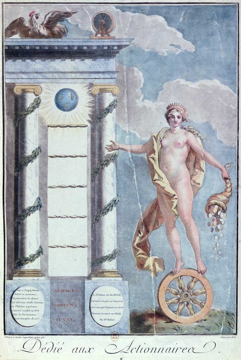 A francia királyi lottó allegóriája, 1785 alkotó: Jean Jacques Francois Le Barbier