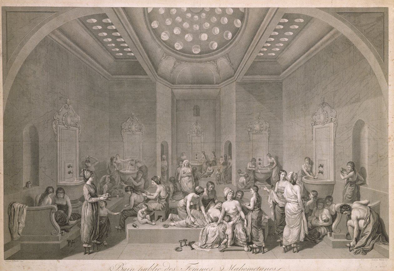 Robert Delaunay (1749-1814) vésett nyilvános fürdő mahomedán nők számára alkotó: Jean Jacques Francois Lebarbier