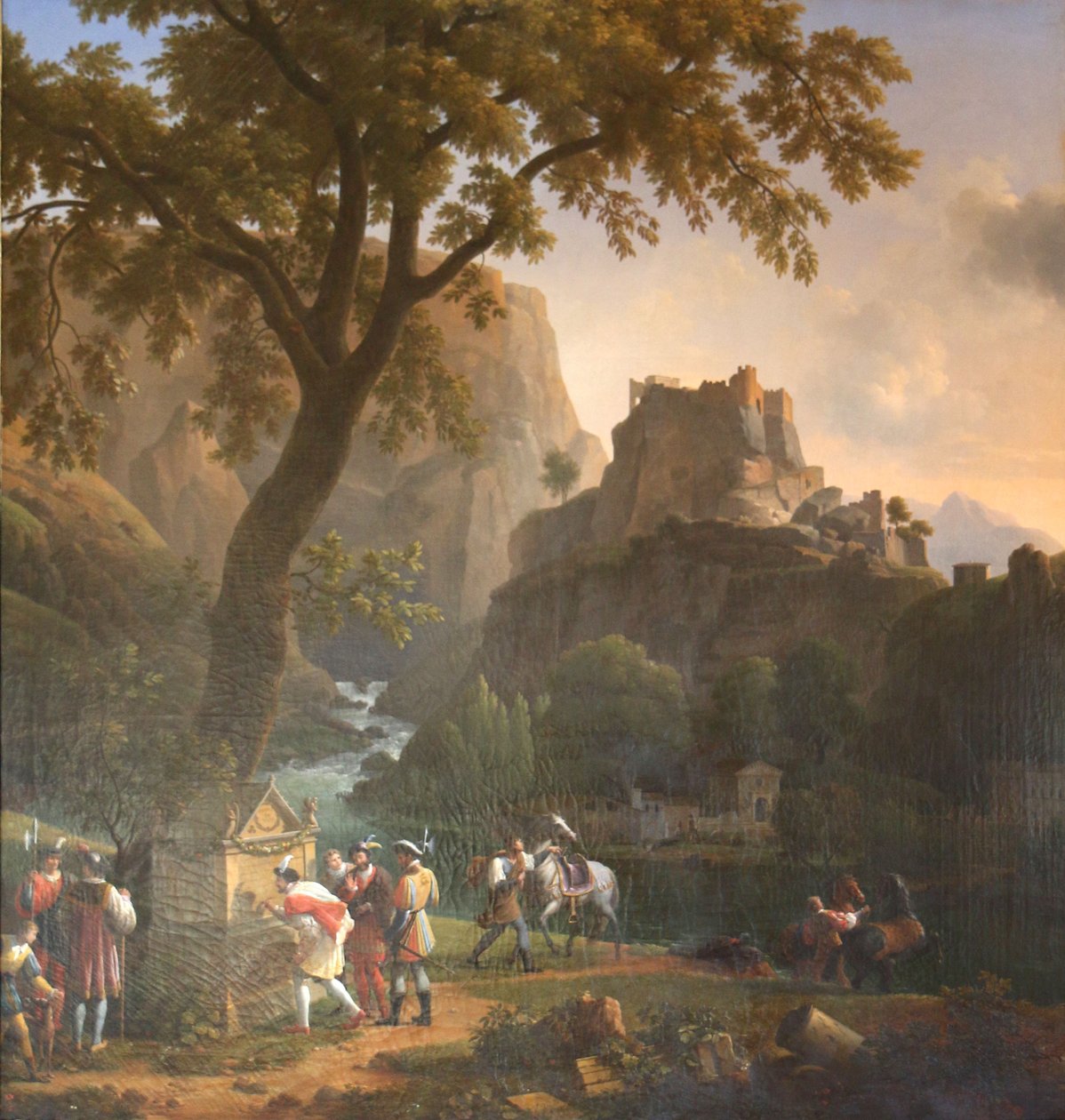 I. François a Vaucluse -kútnál alkotó: Jean Joseph Xavier Bidauld
