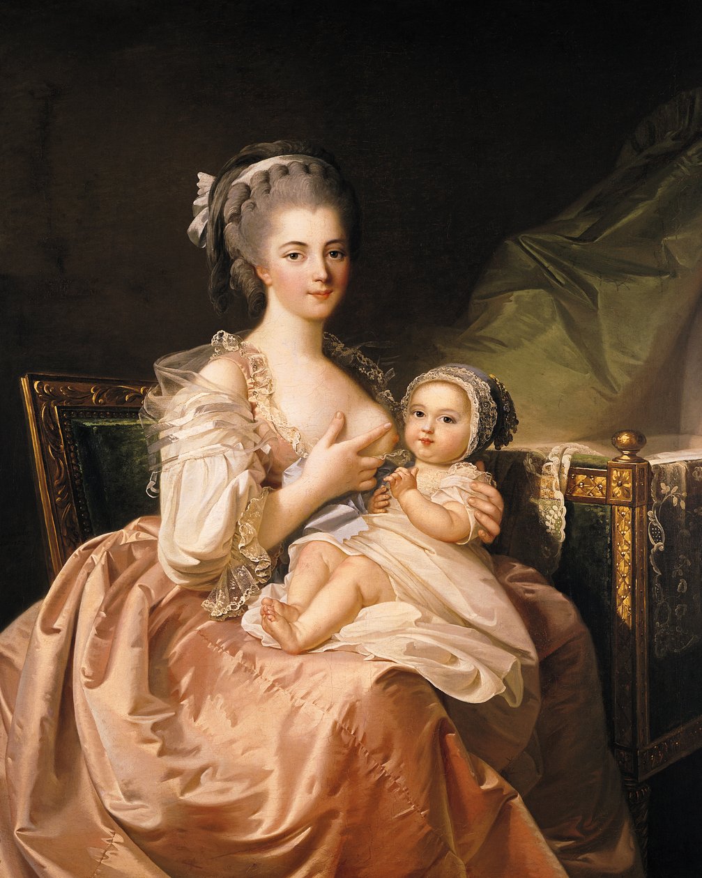 A fiatal anya, 1770-80 körül alkotó: Jean Laurent Mosnier