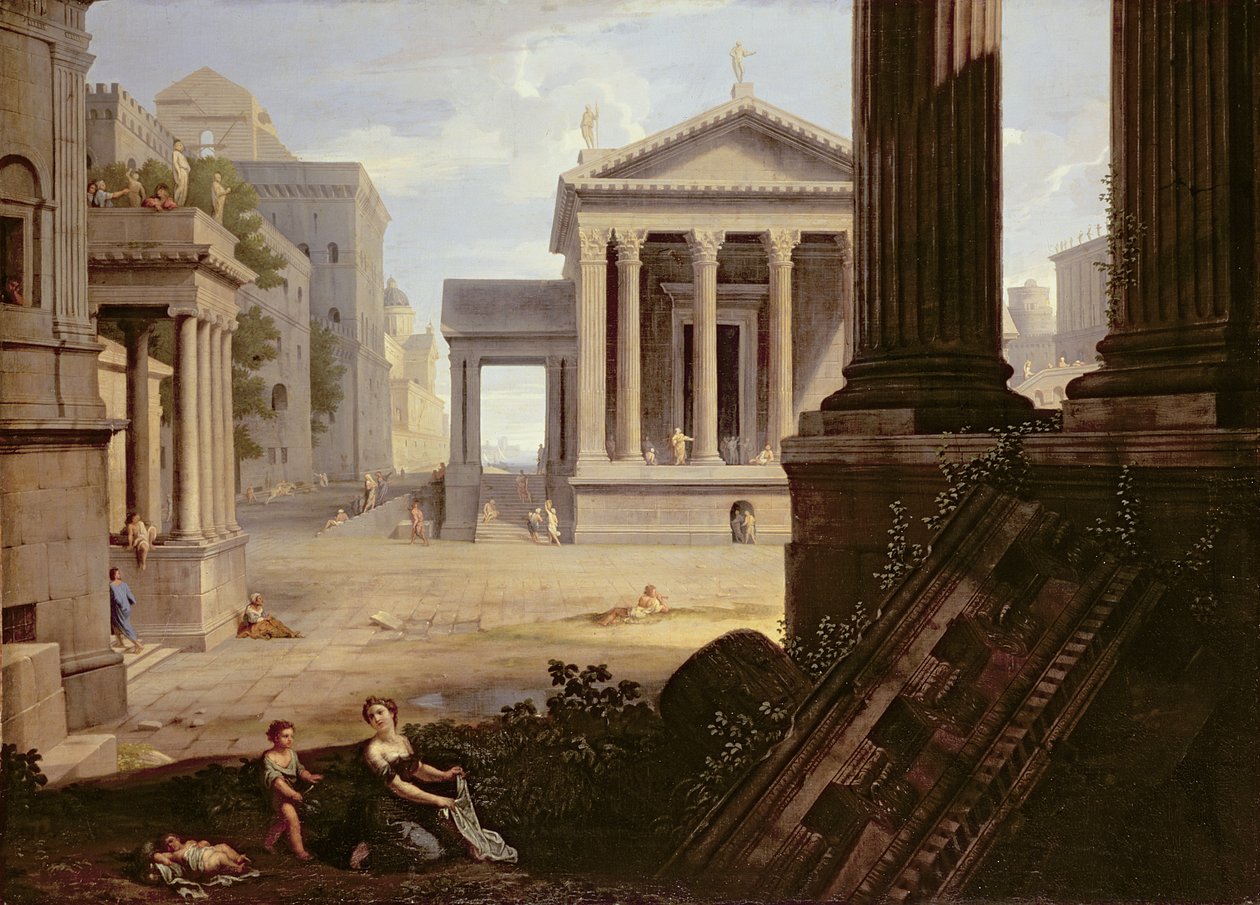 Tér egy ősi városban, az 1630-as évek végén alkotó: Jean Lemaire